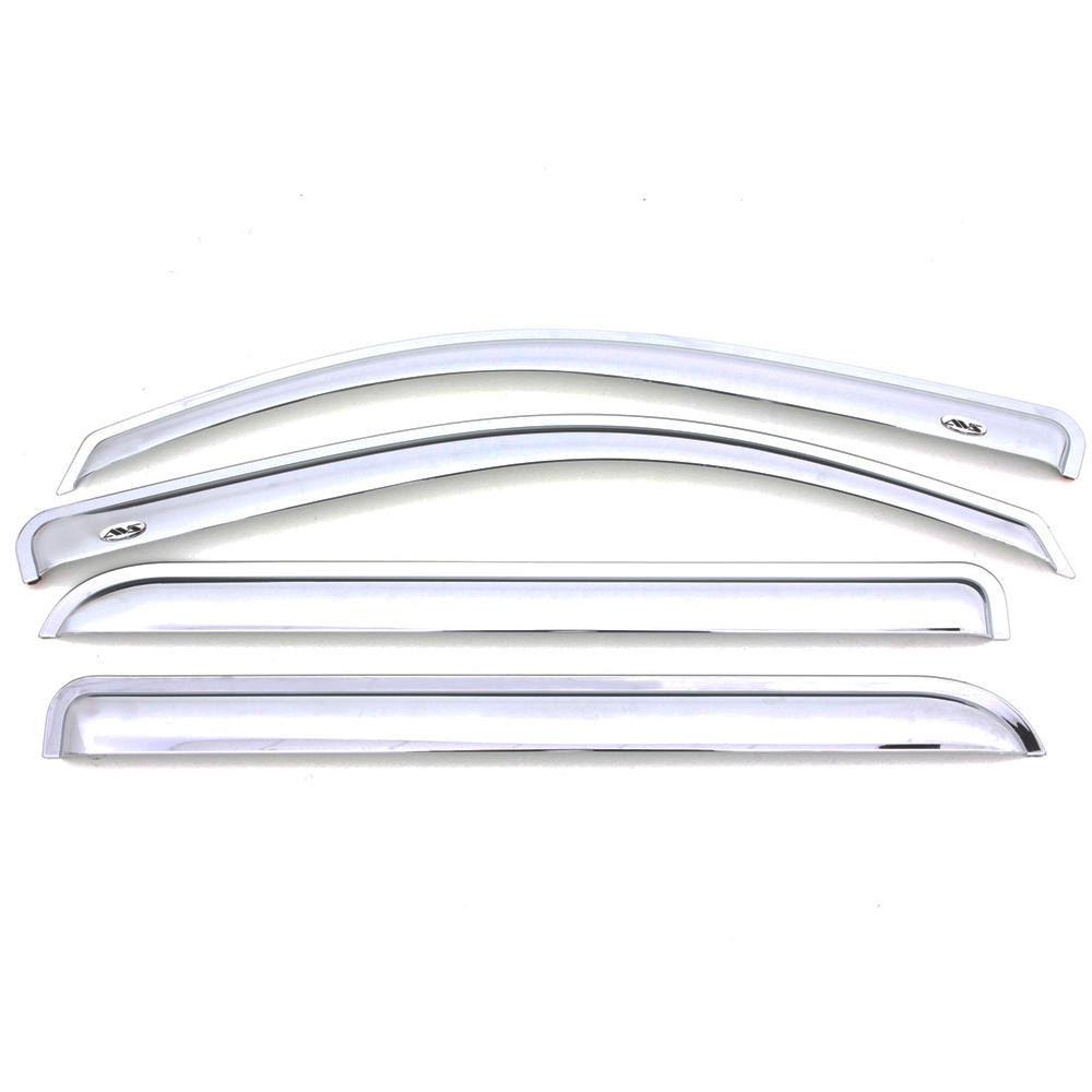 AVS Chrome Side Window Deflector 4 pc set for Silverado Sierra Crew Cab