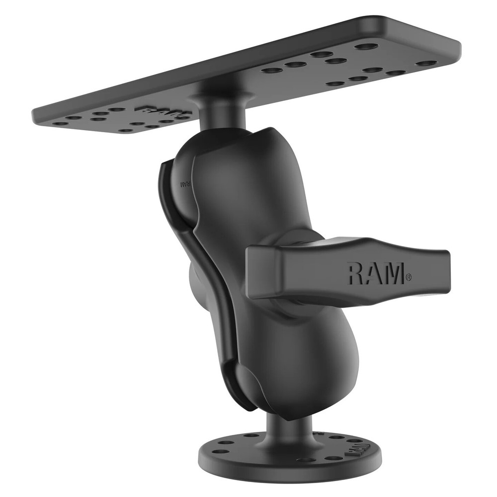 RAM Marine Electronics Short Arm Mount w/ 1.5" Balls - Gimbal Bracket