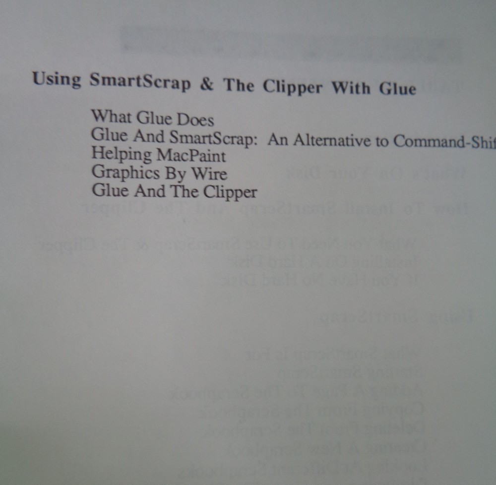 1987 SmartScrap & the Clipper for Macintosh Software - Manual, diskette, etc