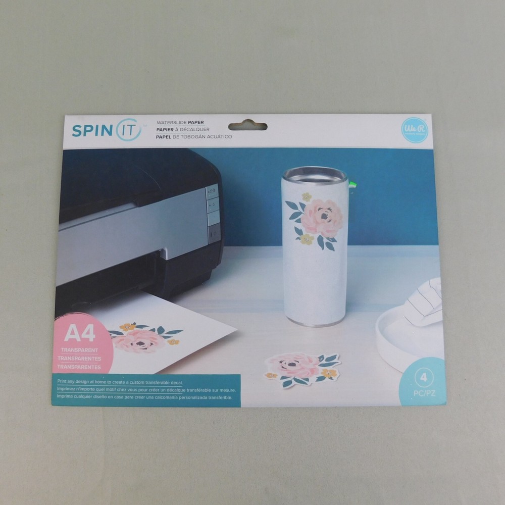 We R Memory Keepers Spin It Waterslide Paper A4 Transparent 4 Pages #2575