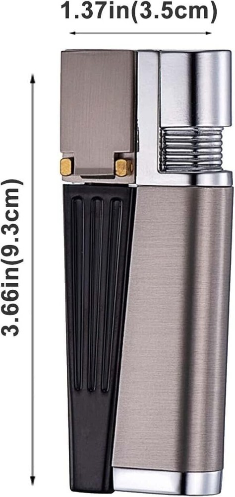 2 in 1 Metal Lighter with Pipe Foldable Portable Lighter Upgrade Hitter Lighter