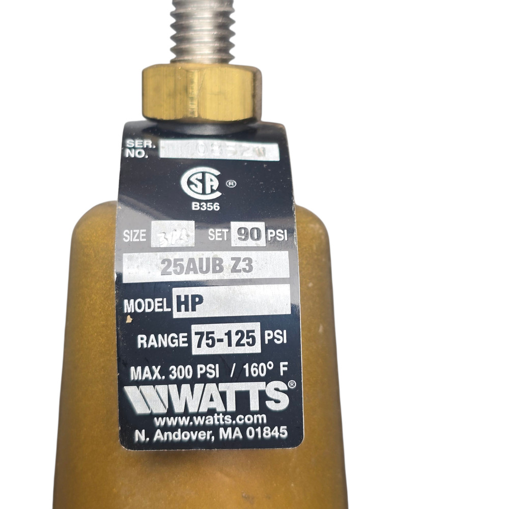 Watts 3/4 25AUB-HP-Z3 Water Pressure Reducing Valve High Pressure 90 PSI New