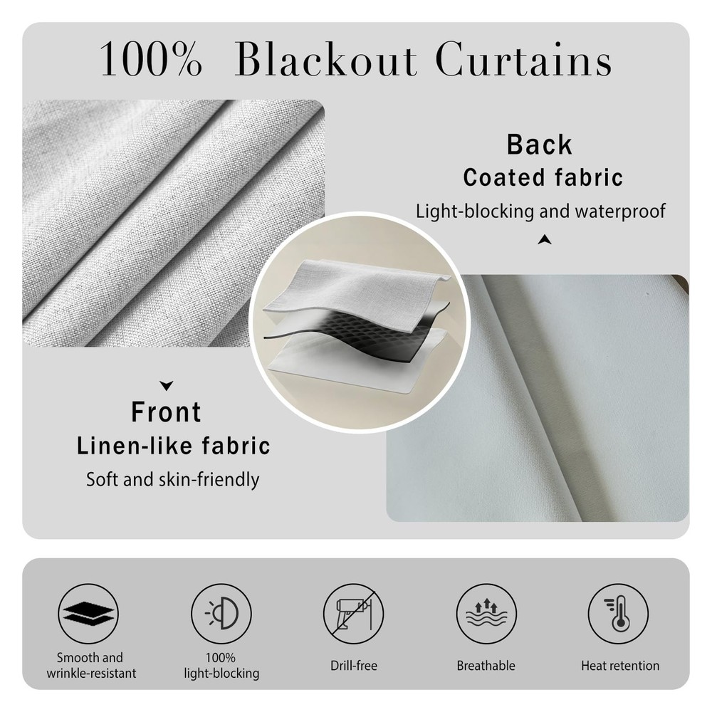 Peel & Stick Total Blackout Shade - Bay Window Sunroom Light Control Solution...
