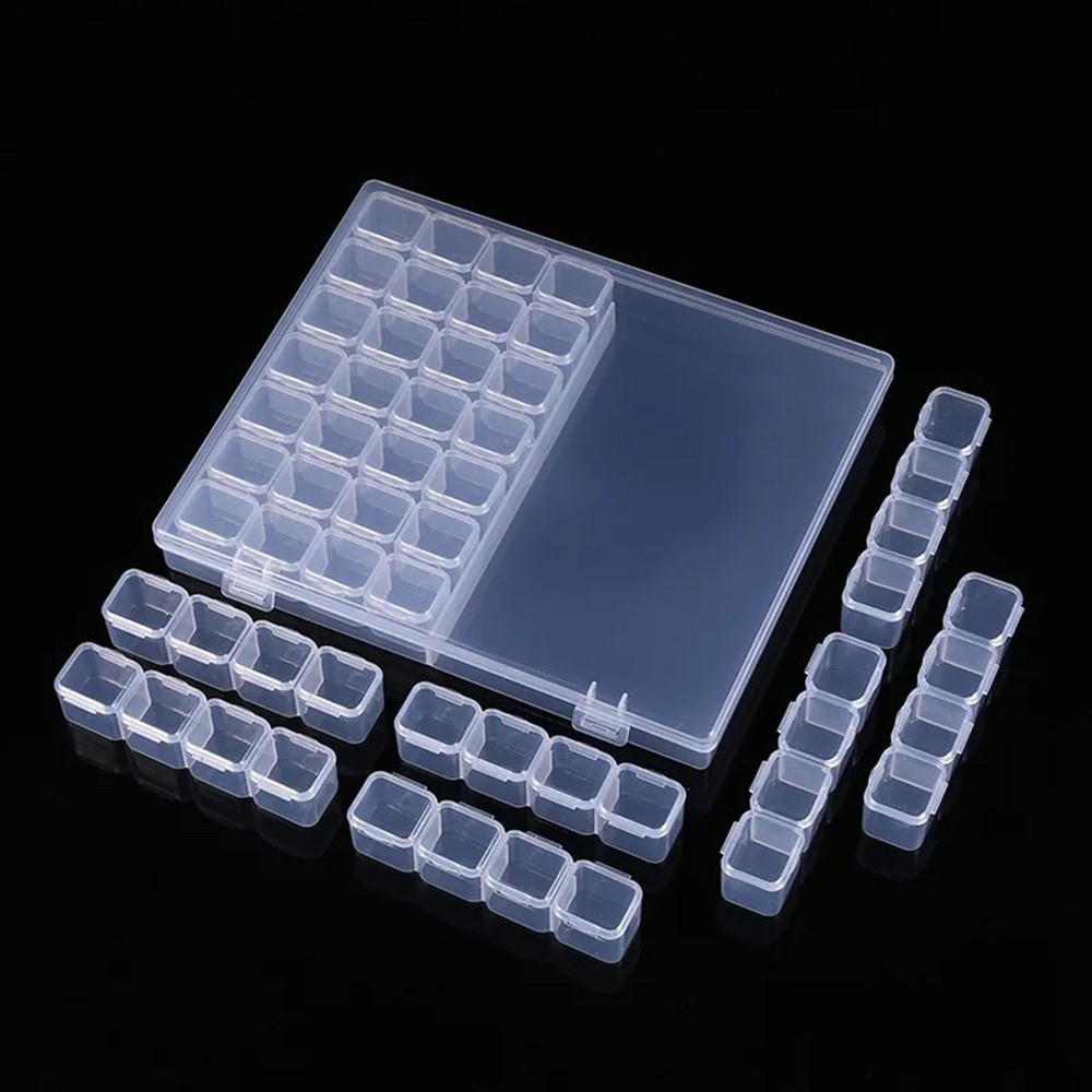 56 Compartment Storage Box Safe Closure Transparent Compact Multi-purpose