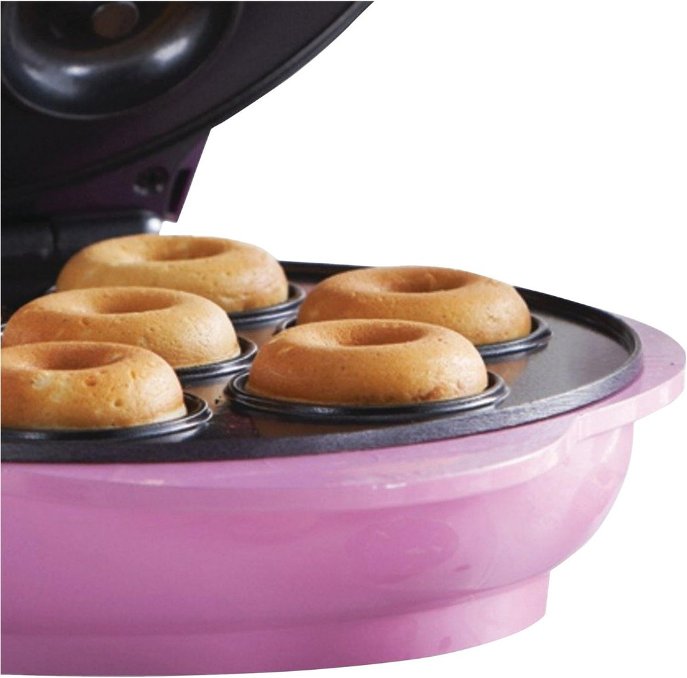 TS-250 Mini Donut Maker Machine, Non-Stick, Pink