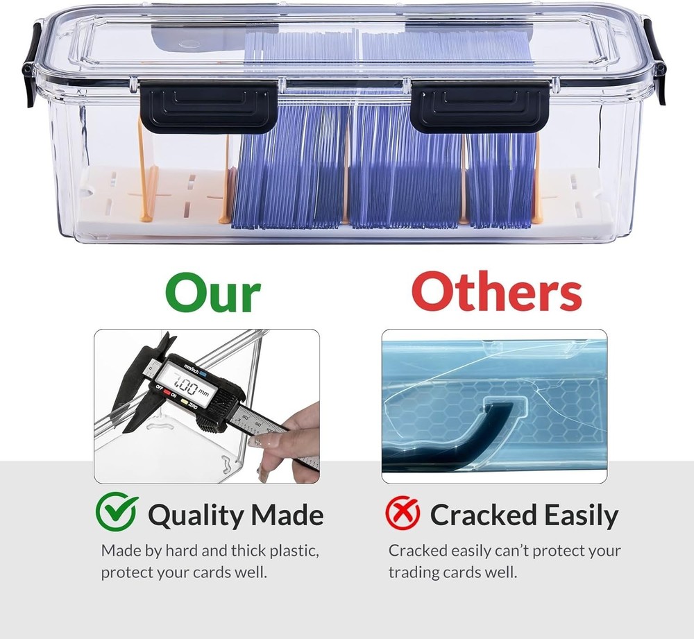 Secure Toploader Storage Box with Dividers