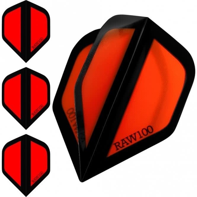 Raw 100 Zone Red Standard Dart Flights