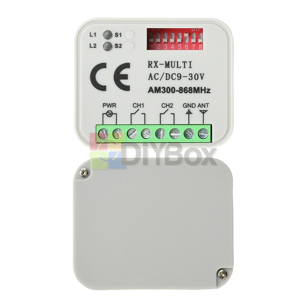 Universal 300-868MHz Multi-Frequency Receiver Switch Controller AC/DC On/Off