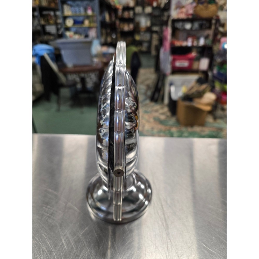 Tiered Serving Tray Chrome Color Leaf Shaped Candy Nut Dish Buffet Server