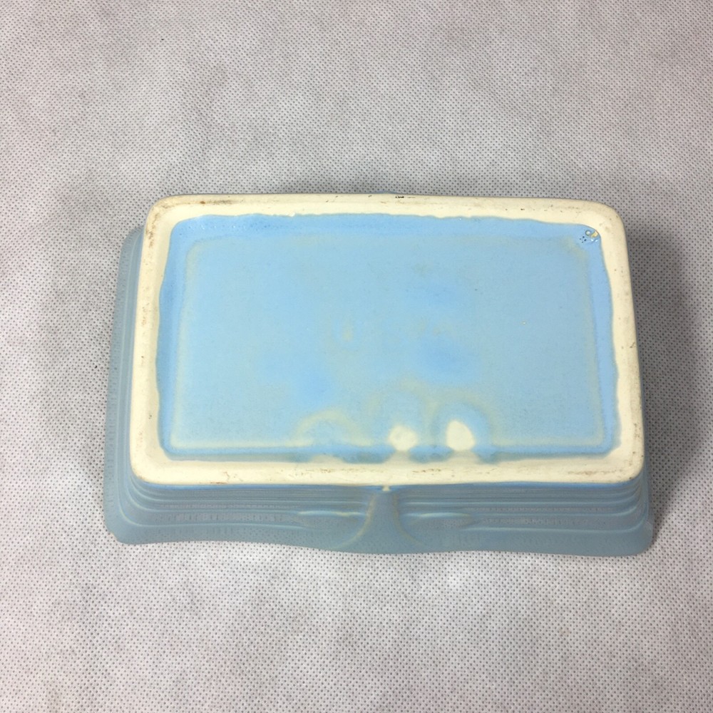 Ceramic Blue Rectangle Planter 8.25"