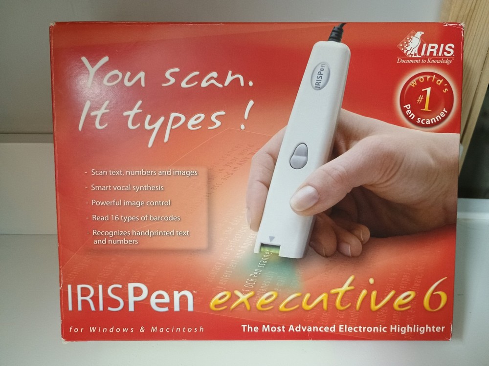 Iris Pen Executive 6 Handheld Text, Handwriting, Barcode Scanner Pen