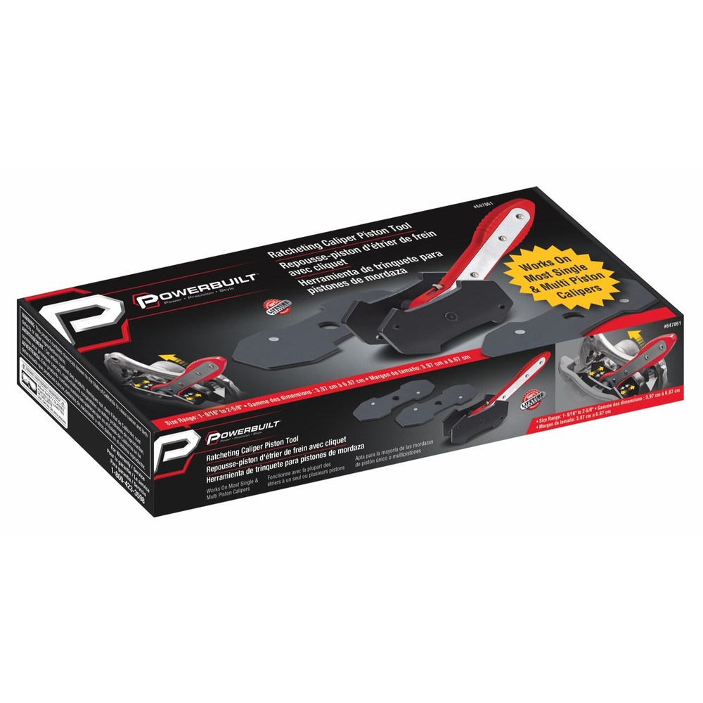 Powerbuilt Ratcheting Caliper Piston Tool Set - 647861