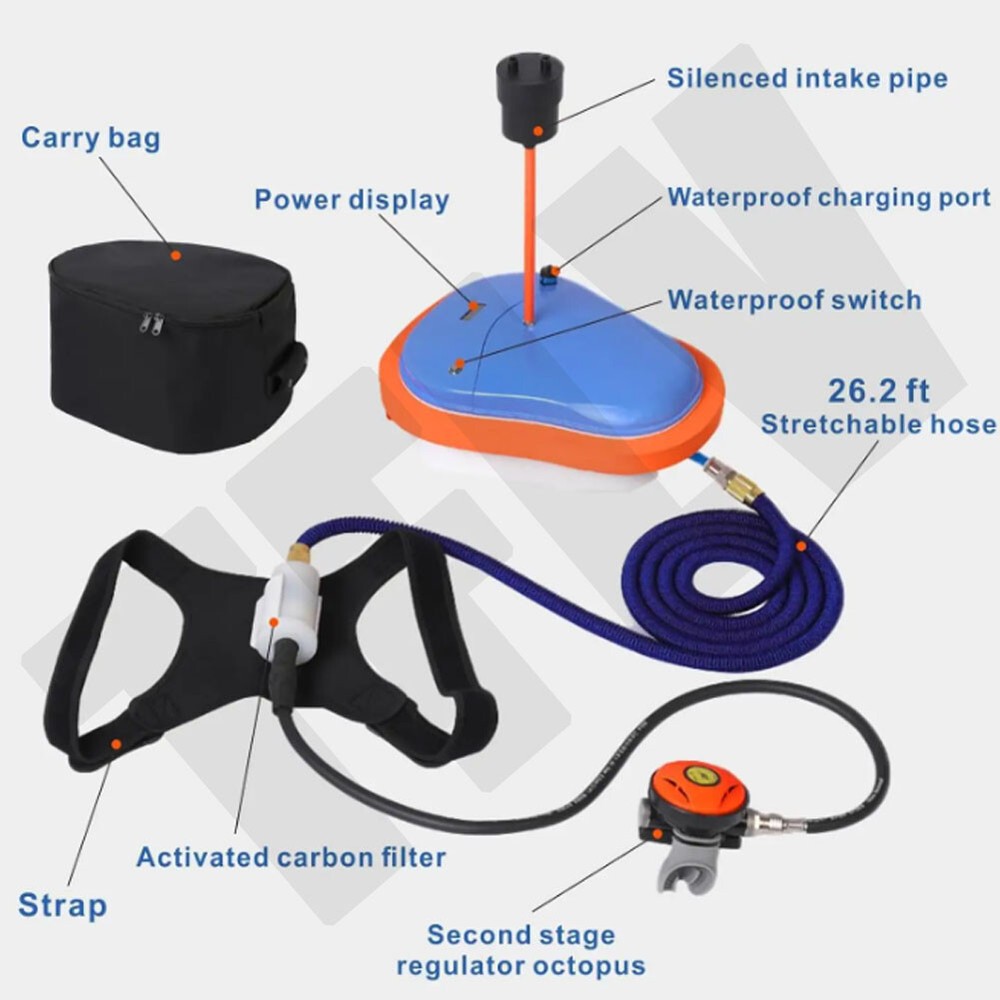 Portable Scuba Diving Ventilator Tankless Diving System