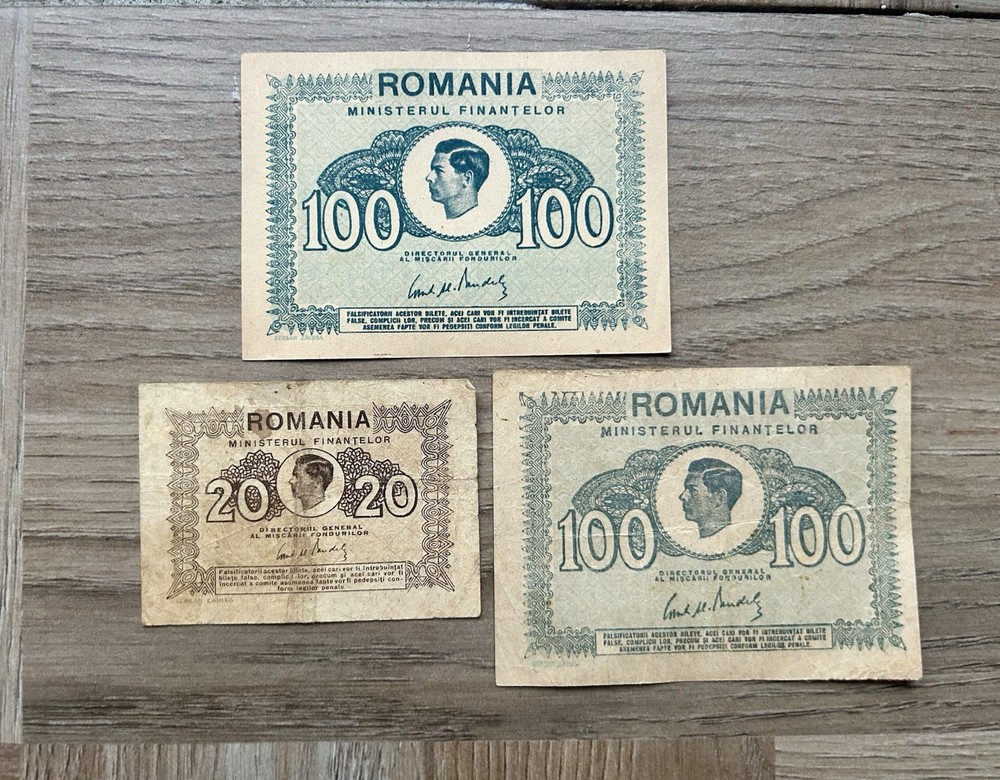 ROMANIA 20+100 LEI 1945