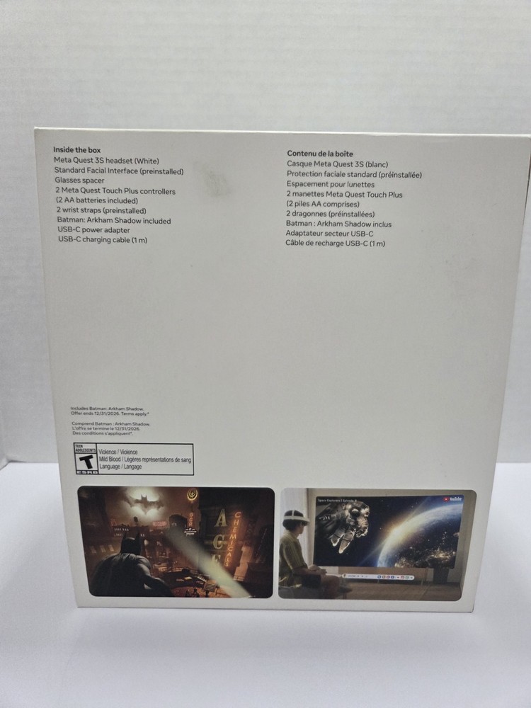 Meta Quest 3S 256GB Batman: Arkham Shadow Game Bundle