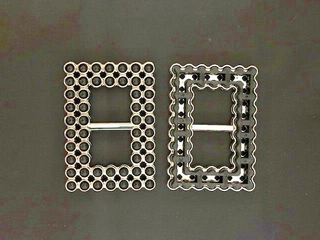 25 Pieces Rectangular Dotted Buckle Plastic Slider 72MM x 50MM (22mm center)