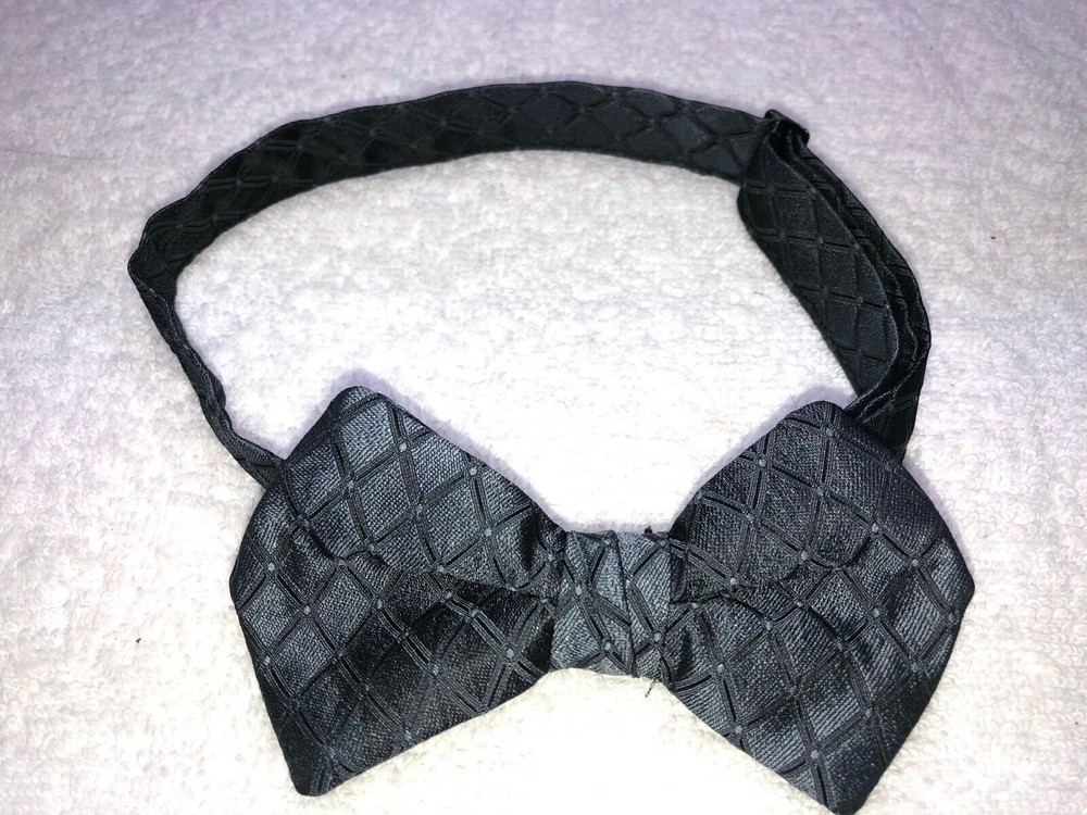 MENS ADJUSTABLE BOW TIE CHARCOAL GRAY NWOT