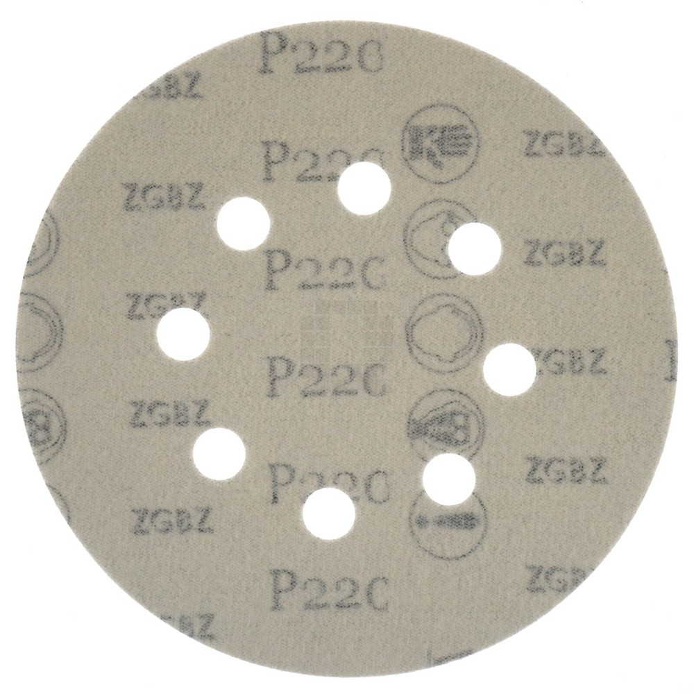 Gator 7720 5" Random Orbit Hook & Loop Sanding Discs, Very Fine 220 Grit, 4 Pack
