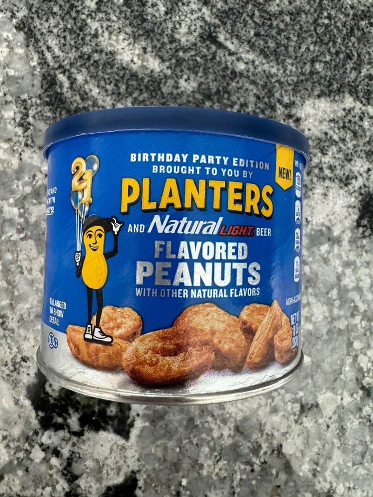 PLANTERS PEANUTS BIRTHDAY PARTY EDITION COLLECTIABLE CAN.