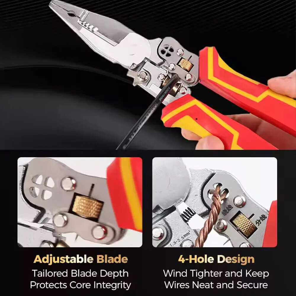 8in1 Wire Stripping Pliers with Electricity Measurement Function Wire Strippers