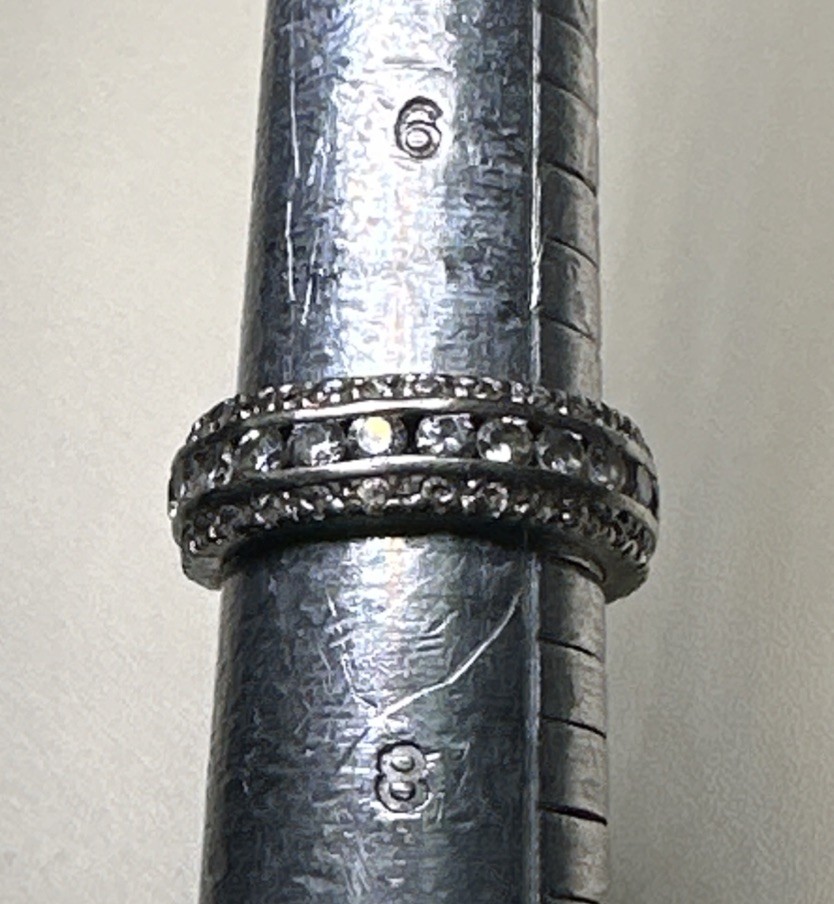 Elegant 925 Sterling Silver CZ Crystal Ring Sz7