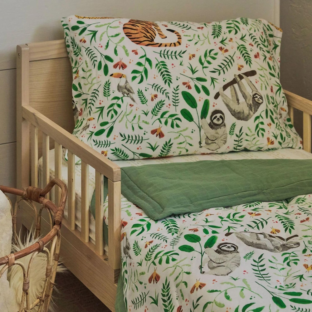 Toddler Bedding 3-Piece Set | Includes Comforter, Crib Sheet & Pillowcase | Soft
