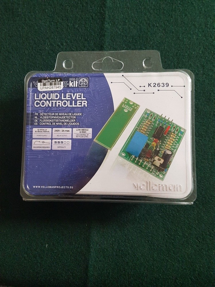 Liquid Level Controller Electronic Kit - Velleman K2639 - NEW