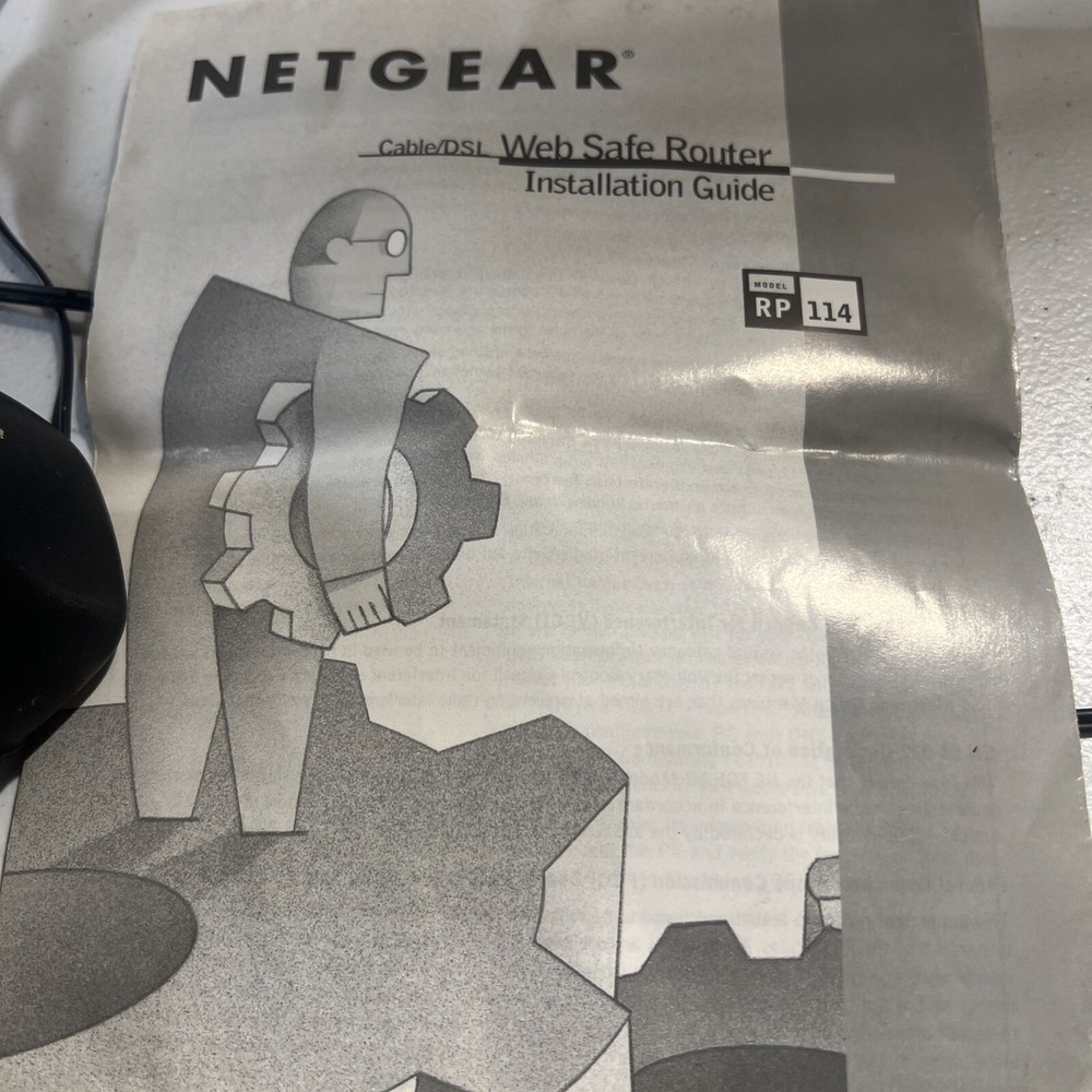 Netgear Cable/DSL Web Safe Router. Model: RP114. Works!