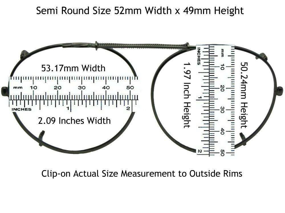 Semi Round Polarized Clip-on Sunglasses