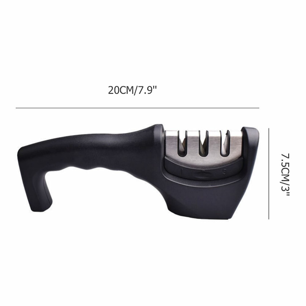 Knife Sharpener 3 Stage Professional Ceramic Tungsten Kitchen Sharpening Tool