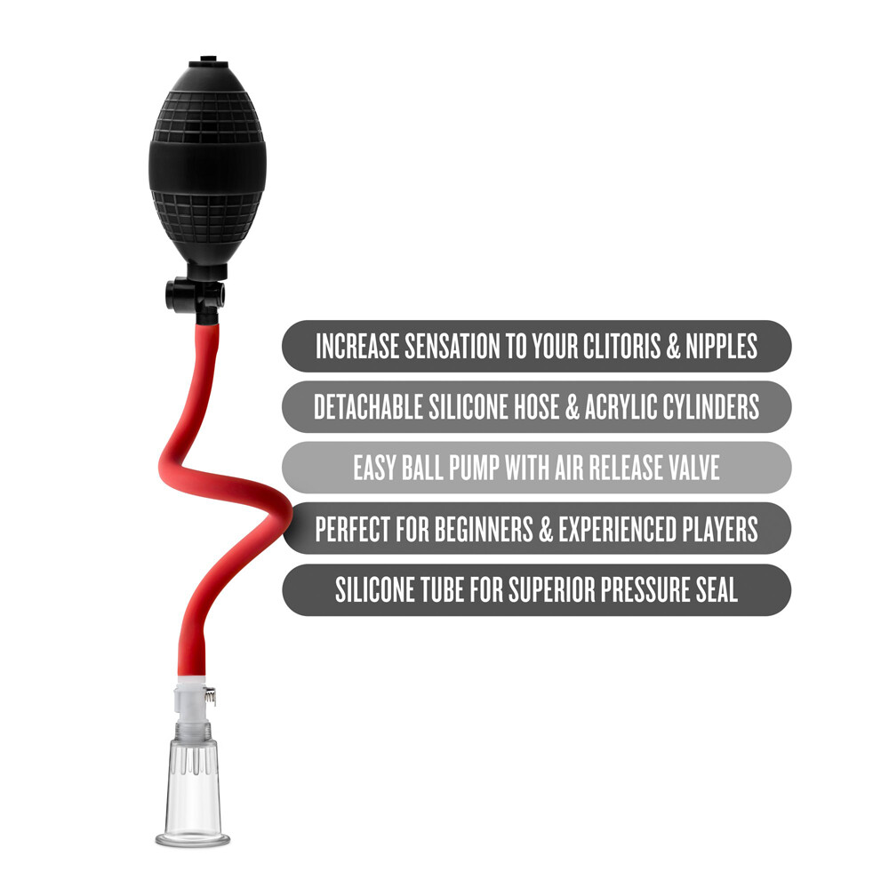 Clitoral Pump System w/ Clit & Nipple Air Tight Interchangeable Cylinders