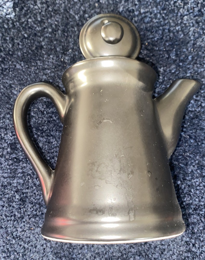 Vtg Hall Black Matte Coffepot