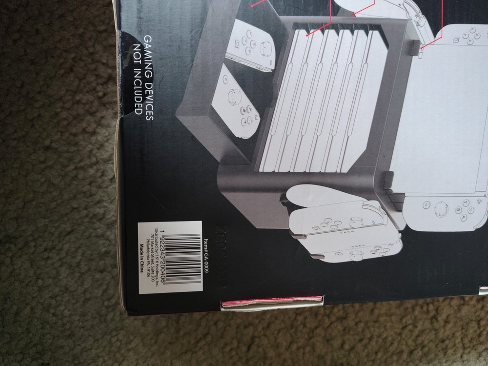 Nintendo Switch Storage Tower Stand | Game Disk Rack & Controller Holder - Black