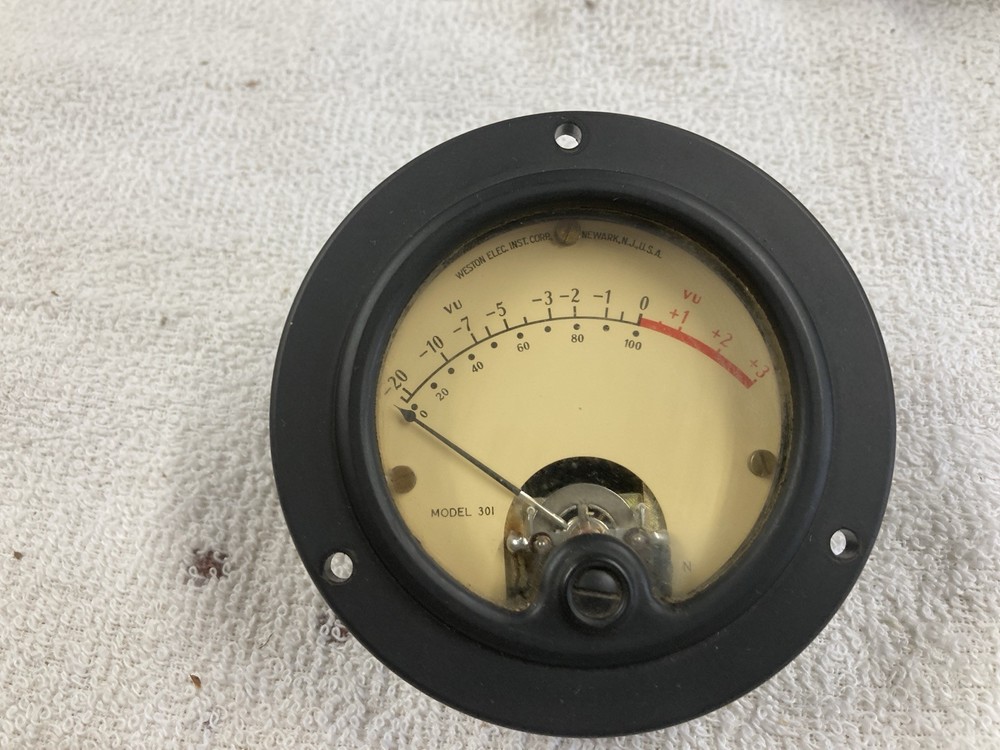 Weston 301 VU Meter Round 3.5 Inch Ring