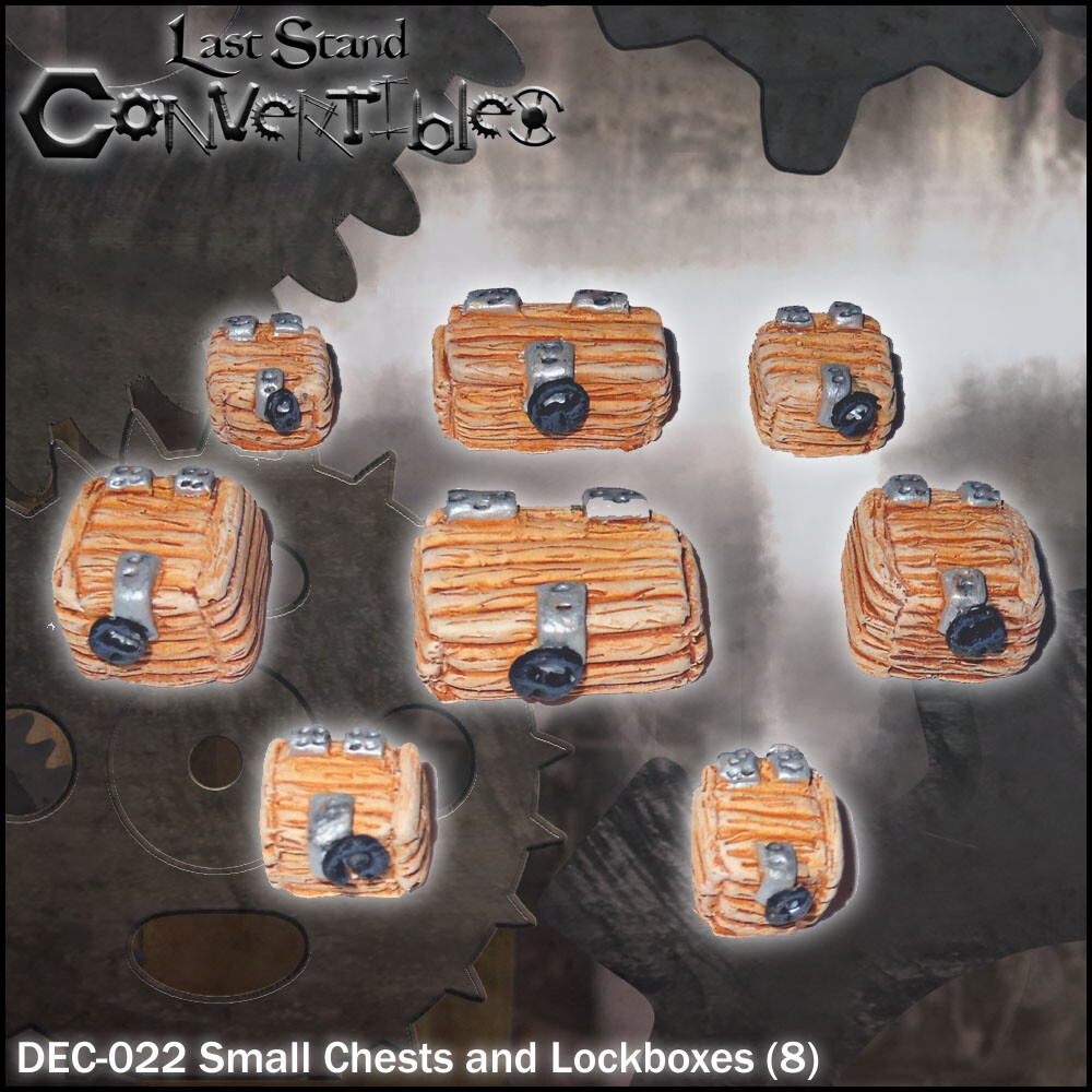 LAST STAND CONVERTIBLES BITS DECOR - SMALL CHESTS and LOCKBOXES (8)