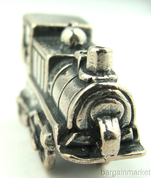 Miniature Sterling Silver Railroad Train Engine #004