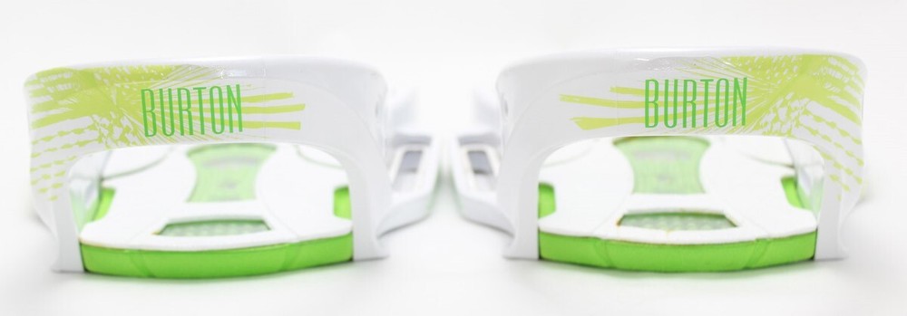 Set Burton Escapade EST Snowboard Bindings Base Plates Small White NOS