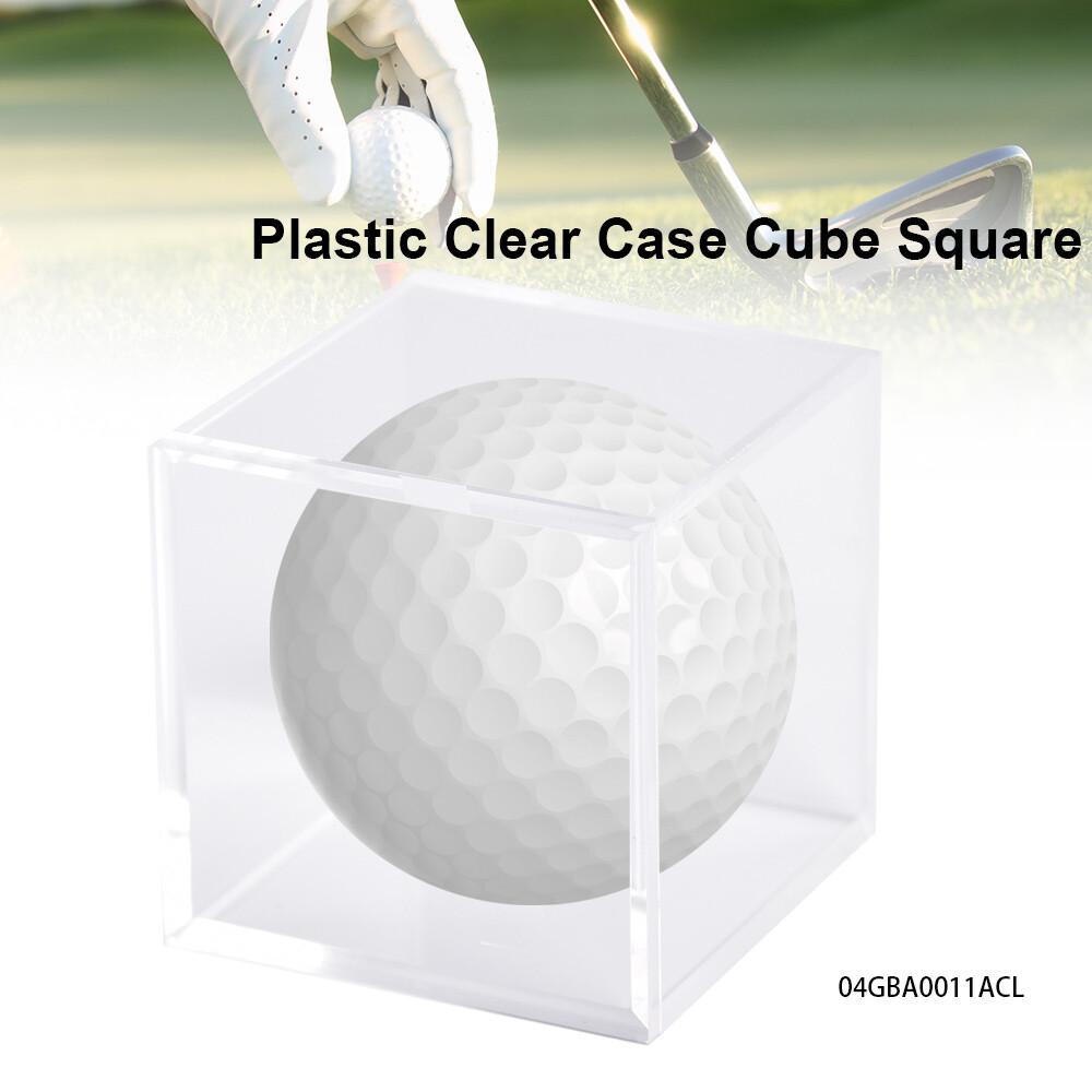 Golf Ball Display Plastic Clear Case Cube Square Stackable Holder Autograph New