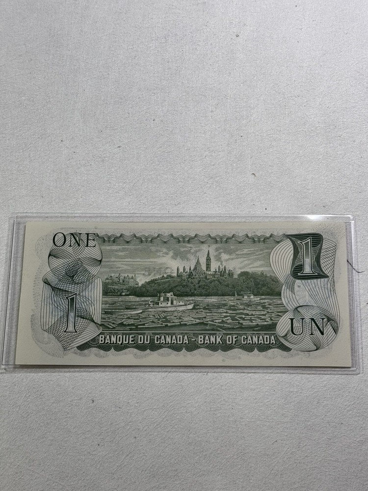 1973 Canada 1 Dollar Banknote Crow Bouey P# 85c