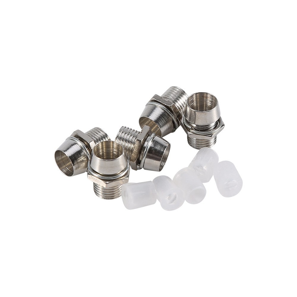 50 Pcs Silver Color 5mm LED Holders Panel Display Thread Mount Size 8mm New