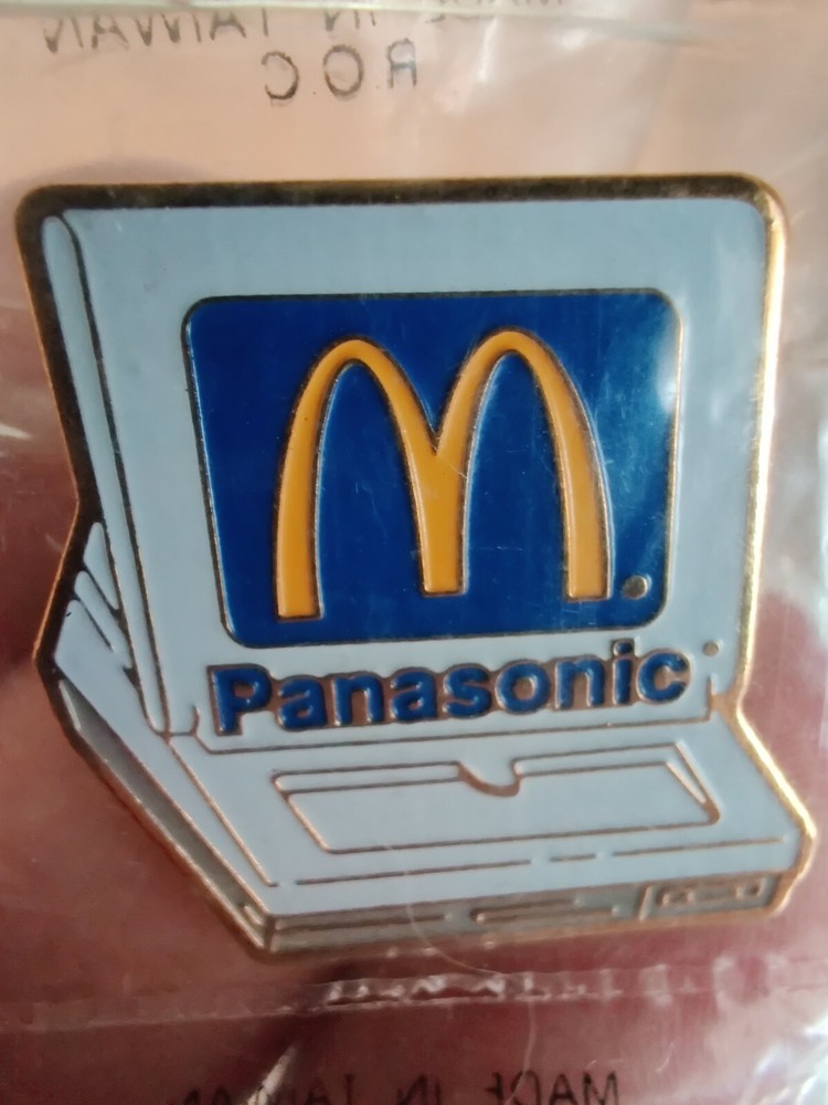 Vintage NOS McDonald's Panasonic Pin Push Back Computer Laptop