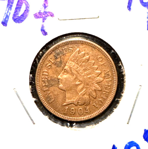 1904 indian head cent XF