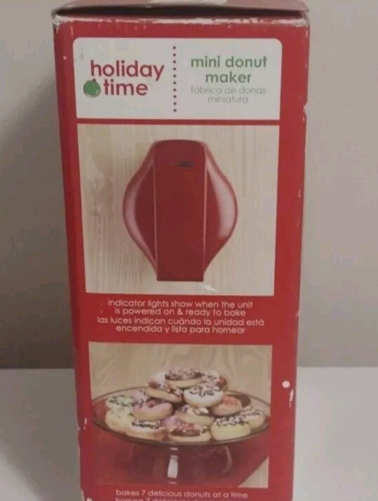 Mini Red Donut Maker New Holiday Time