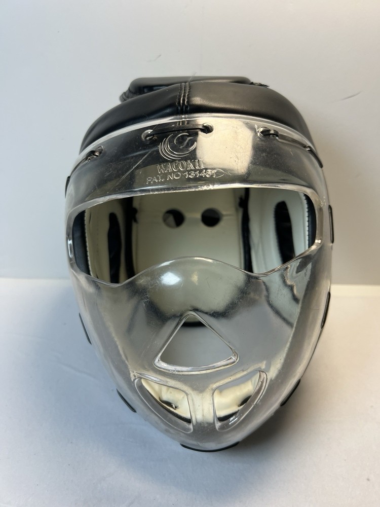 ProForce Headgear with Face Clear Cage in Black Medium Size Black