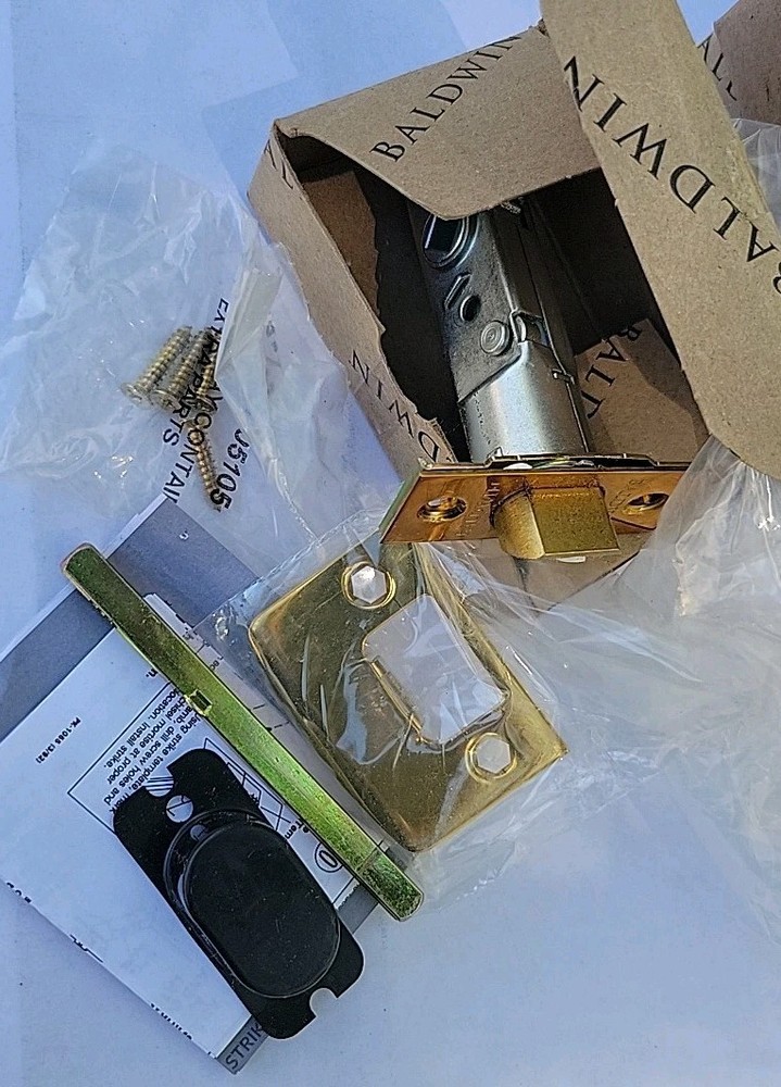 Baldwin 5513.003 Replacement Passage Door Lever Latch Non Laquered Brass