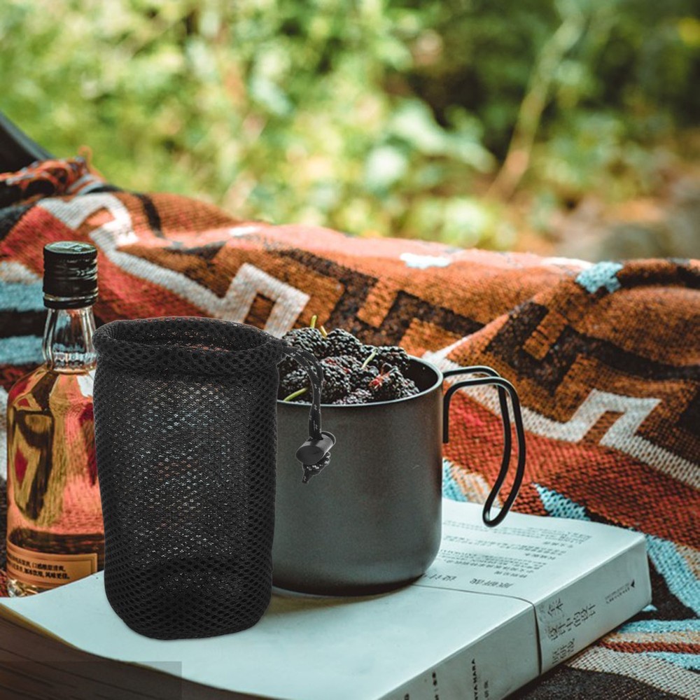 Camping Cookware Mess Kit Bag Tableware Storage Bag Drawstring Heavy Duty