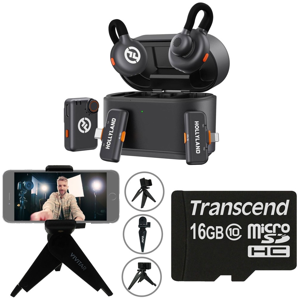 Hollyland Lark M2S Ultimate Combo Mic for iPhone/Camera/Android/PC Video Bundle