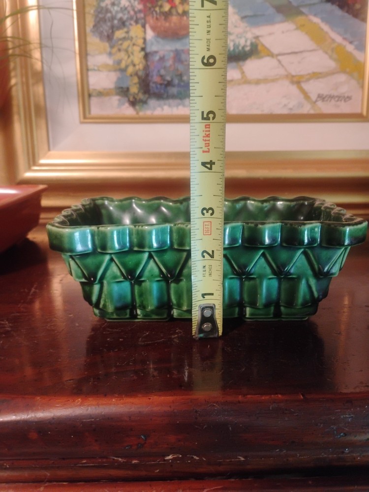 MCM UPCO USA 101 - 7" Green Rectangular Planter