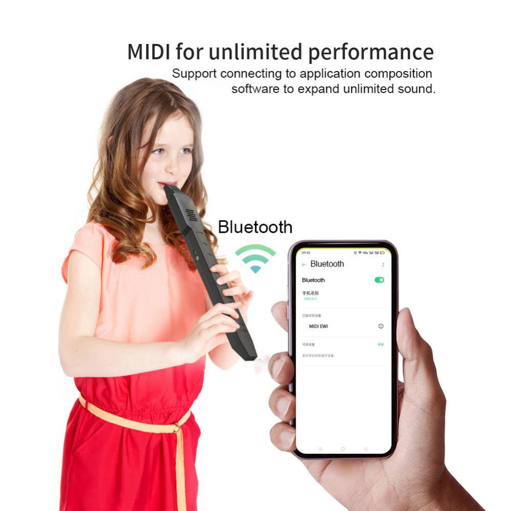 Mini Digital Electronic Wind Instrument Synthesizer iece,Rechargeable Wind Synth