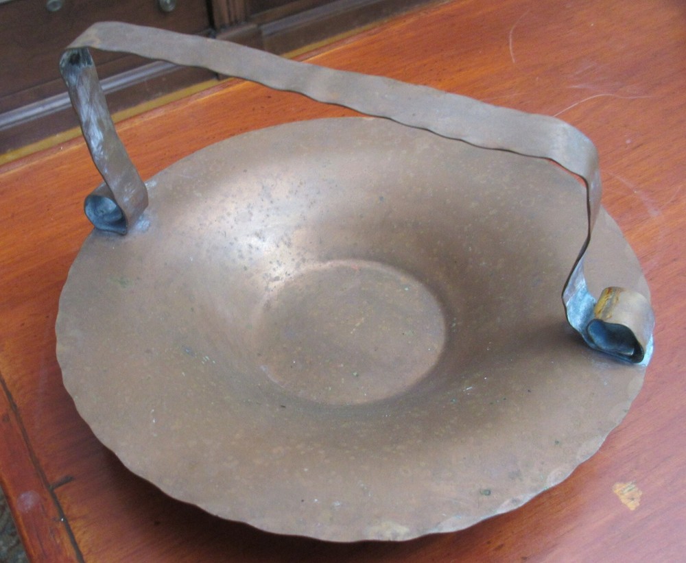 Vintage 7" Copper Plated Candy Dish